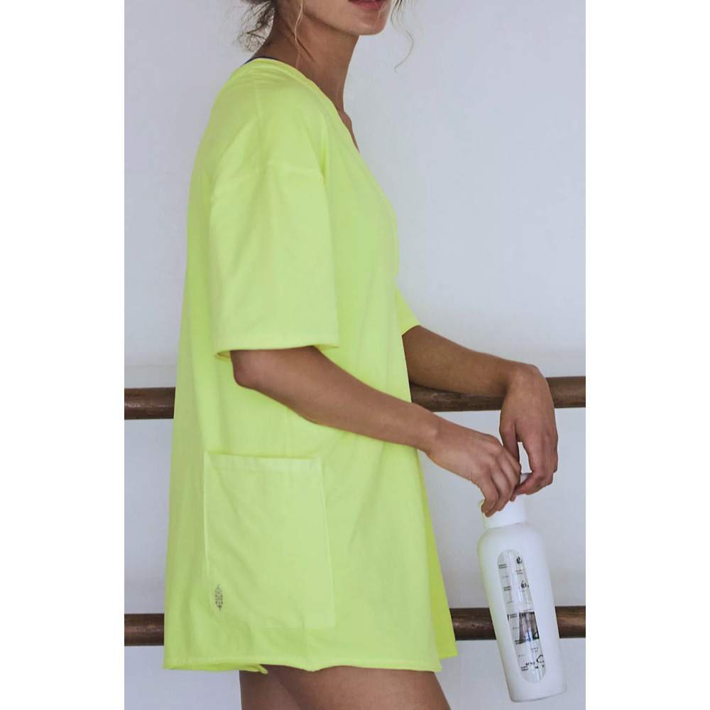 NEW FREE PEOPLE FP MOVEMENT SOUR CITRUS HOT SHOT TEE ONE PIECE ROMPER SZ XS - Picture 4 of 9